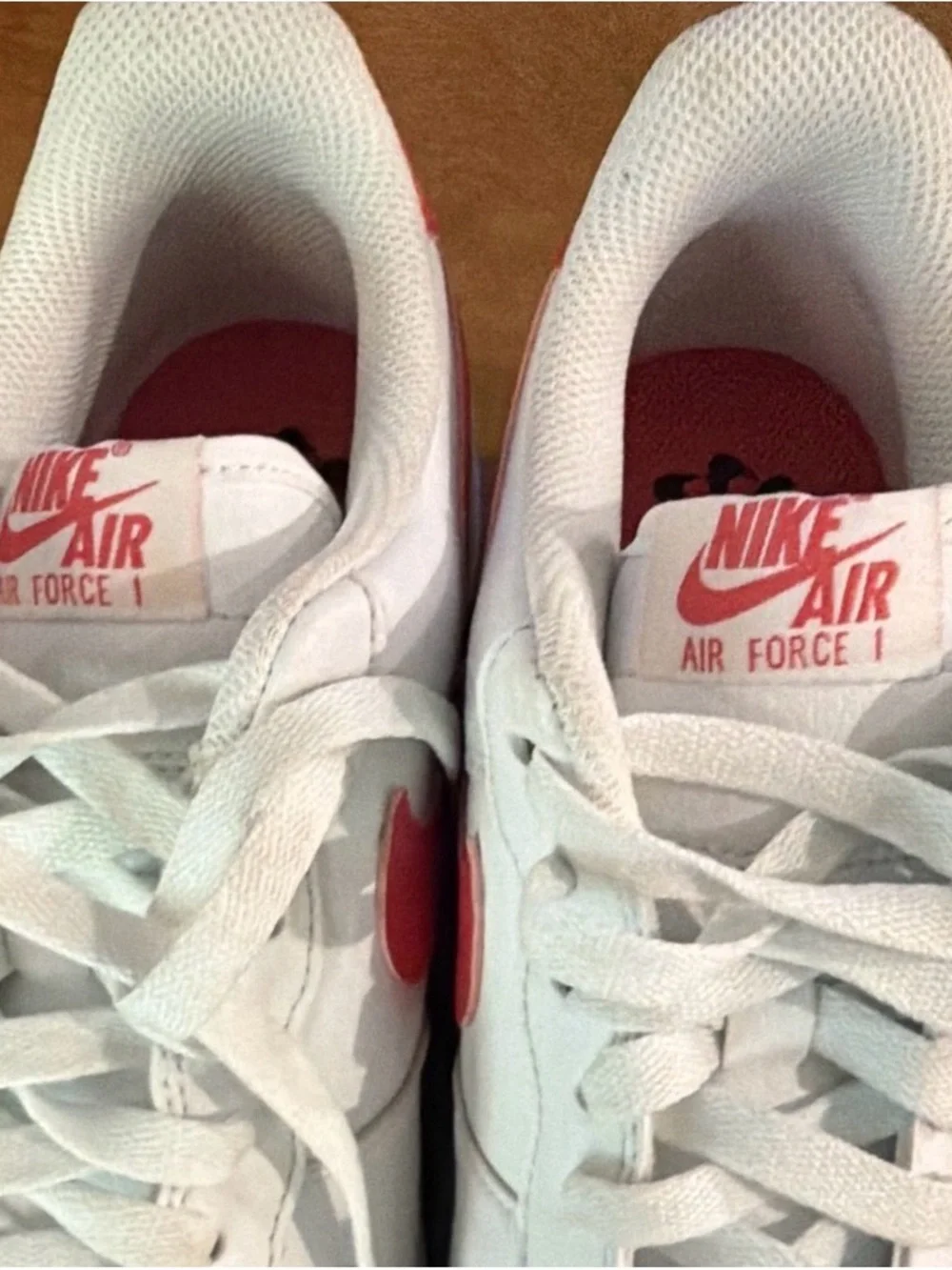 Nike Women's Athletic Shoes White with Red Accents - Picture 2 of 9